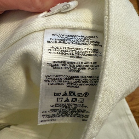Brooks Brothers Fleece White Pants NWT size 4 - Picture 3 of 6